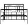 Estructura de cama con cabecero y estribo metal negro 100x200cm de , Camas y somieres - Ref: Foro24-373704, Precio: 77,73 €, ...