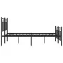 Estructura de cama con cabecero y pie metal negro 120x190 cm de , Camas y somieres - Ref: Foro24-373706, Precio: 94,94 €, Des...