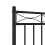 Bed frame with headboard and footboard black metal 120x190 cm by , Beds and slatted bases - Ref: Foro24-373706, Price: 94,94 ...
