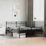 Estructura de cama cabecero y estribo metal negro 160x200 cm de , Camas y somieres - Ref: Foro24-373712, Precio: 123,17 €, De...