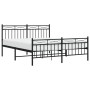 Estructura de cama cabecero y estribo metal negro 160x200 cm de , Camas y somieres - Ref: Foro24-373712, Precio: 125,13 €, De...