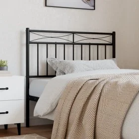 Black metal headboard 90 cm by , Headboards and footboards - Ref: Foro24-373719, Price: 30,32 €, Discount: %