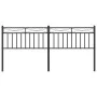 Black metal headboard 180 cm by , Headboards and footboards - Ref: Foro24-373727, Price: 32,40 €, Discount: %