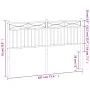Black metal headboard 180 cm by , Headboards and footboards - Ref: Foro24-373727, Price: 32,40 €, Discount: %