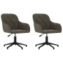 Sillas de comedor giratorias 2 unidades terciopelo gris oscuro