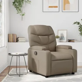 Sillón reclinable de cuero sintético color capuchino de , Sillones - Ref: Foro24-372471, Precio: 229,36 €, Descuento: %
