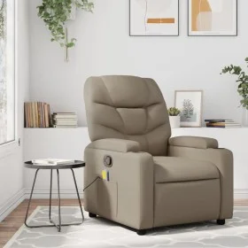 Sillón de masaje reclinable cuero sintético color capuchino de , Sillones - Ref: Foro24-372478, Precio: 234,76 €, Descuento: %