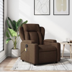 Brown Fabric Massage Recliner by , Armchairs - Ref: Foro24-372419, Price: 247,13 €, Discount: %