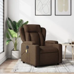 Brown Fabric Massage Recliner by , Armchairs - Ref: Foro24-372419, Price: 243,89 €, Discount: %