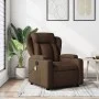 Sillón reclinable con masaje de tela marrón de , Sillones - Ref: Foro24-372419, Precio: 243,88 €, Descuento: %