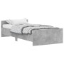 Concrete gray engineered wood bed frame 100x200cm by , Beds and slatted bases - Ref: Foro24-835935, Price: 78,42 €, Discount: %