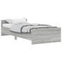 Sonoma-grauer Holzwerkstoff-Bettrahmen 100 x 200 cm von , Betten und Lattenroste - Ref: Foro24-835937, Preis: 90,30 €, Rabatt: %