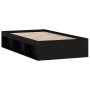 Black bed frame 100x200 cm by , Beds and slatted bases - Ref: Foro24-3203832, Price: 121,04 €, Discount: %