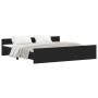 Bed frame with black headboard and footboard 200x200cm by , Beds and slatted bases - Ref: Foro24-3203734, Price: 149,48 €, Di...