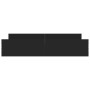 Bed frame with black headboard and footboard 200x200cm by , Beds and slatted bases - Ref: Foro24-3203734, Price: 149,48 €, Di...