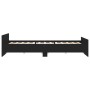 Bed frame with black headboard and footboard 200x200cm by , Beds and slatted bases - Ref: Foro24-3203734, Price: 149,48 €, Di...