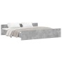Betongrauer Bettrahmen mit Kopf- und Fußteil 200x200cm von , Betten und Lattenroste - Ref: Foro24-3203736, Preis: 132,46 €, R...