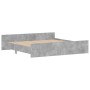 Betongrauer Bettrahmen mit Kopf- und Fußteil 200x200cm von , Betten und Lattenroste - Ref: Foro24-3203736, Preis: 132,46 €, R...