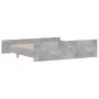 Concrete gray bed frame with headboard and footboard 200x200cm by , Beds and slatted bases - Ref: Foro24-3203736, Price: 128,...