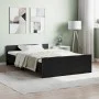 Bed frame with black headboard and footboard 120x200 cm by , Beds and slatted bases - Ref: Foro24-3203741, Price: 125,02 €, D...