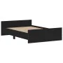 Bed frame with black headboard and footboard 120x200 cm by , Beds and slatted bases - Ref: Foro24-3203741, Price: 125,02 €, D...