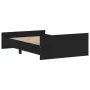 Bed frame with black headboard and footboard 120x200 cm by , Beds and slatted bases - Ref: Foro24-3203741, Price: 125,02 €, D...