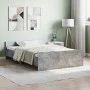Concrete gray bed frame with headboard and footboard 120x200cm by , Beds and slatted bases - Ref: Foro24-3203743, Price: 133,...