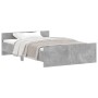 Betongrauer Bettrahmen mit Kopf- und Fußteil 120 x 200 cm von , Betten und Lattenroste - Ref: Foro24-3203743, Preis: 135,24 €...