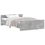 Concrete gray bed frame with headboard and footboard 120x200cm by , Beds and slatted bases - Ref: Foro24-3203743, Price: 133,...