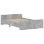 Concrete gray bed frame with headboard and footboard 120x200cm by , Beds and slatted bases - Ref: Foro24-3203743, Price: 133,...