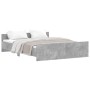 Betongrauer Bettrahmen mit Kopf- und Fußteil 150 x 200 cm von , Betten und Lattenroste - Ref: Foro24-3203757, Preis: 135,99 €...