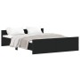 Bed frame with black headboard and footboard 150x200 cm by , Beds and slatted bases - Ref: Foro24-3203755, Price: 125,51 €, D...
