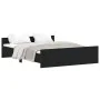 Bed frame with black headboard and footboard 150x200 cm by , Beds and slatted bases - Ref: Foro24-3203755, Price: 124,01 €, D...