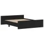Bed frame with black headboard and footboard 150x200 cm by , Beds and slatted bases - Ref: Foro24-3203755, Price: 124,01 €, D...