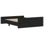Bed frame with black headboard and footboard 150x200 cm by , Beds and slatted bases - Ref: Foro24-3203755, Price: 124,01 €, D...