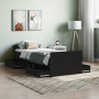 Bed frame with black headboard and footboard 75x190 cm by , Beds and slatted bases - Ref: Foro24-3203818, Price: 134,13 €, Di...