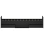 Bed frame with black headboard and footboard 75x190 cm by , Beds and slatted bases - Ref: Foro24-3203818, Price: 134,13 €, Di...