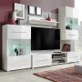 5-teiliges Wohnzimmermöbel-Set mit weißer LED-Beleuchtung von vidaXL, TV-Möbel - Ref: Foro24-243863, Preis: 393,47 €, Rabatt: %