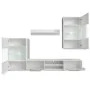 5-teiliges Wohnzimmermöbel-Set mit weißer LED-Beleuchtung von vidaXL, TV-Möbel - Ref: Foro24-243863, Preis: 386,67 €, Rabatt: %