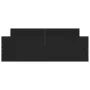 Bed frame with headboard and footboard black 140x190 cm by , Beds and slatted bases - Ref: Foro24-3203783, Price: 156,40 €, D...