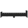 Estructura de cama con cabecero y piecero negro 140x190 cm de , Camas y somieres - Ref: Foro24-3203783, Precio: 163,37 €