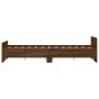Bed frame with brown oak headboard and footboard 140x190 cm by , Beds and slatted bases - Ref: Foro24-3203788, Price: 147,28 ...