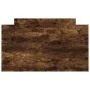 Bed frame with smoked oak headboard and footboard 90x200cm by , Beds and slatted bases - Ref: Foro24-3203807, Price: 212,77 €...