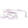 Bed frame with smoked oak headboard and footboard 90x200cm by , Beds and slatted bases - Ref: Foro24-3203807, Price: 212,77 €...