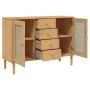 SENJA sideboard rattan look brown pine wood 112x40x80 cm by , Sideboards - Ref: Foro24-358025, Price: 143,07 €, Discount: %