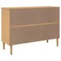 SENJA sideboard rattan look brown pine wood 112x40x80 cm by , Sideboards - Ref: Foro24-358025, Price: 143,07 €, Discount: %