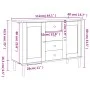 SENJA sideboard rattan look brown pine wood 112x40x80 cm by , Sideboards - Ref: Foro24-358025, Price: 143,07 €, Discount: %