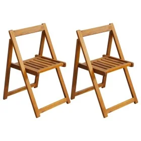 Folding garden chairs 2 units solid acacia wood by vidaXL, Garden chairs - Ref: Foro24-42660, Price: 82,07 €, Discount: %