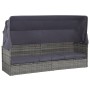 Garden bed with awning 205x62 cm gray synthetic rattan by vidaXL, Loungers - Ref: Foro24-43962, Price: 262,00 €, Discount: %