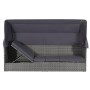 Gartenbett mit Markise 205 x 62 cm, graues synthetisches Rattan von vidaXL, Liegen - Ref: Foro24-43962, Preis: 262,78 €, Raba...